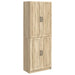Skapsett 2 pcs Sonoma eik Konstruert tre