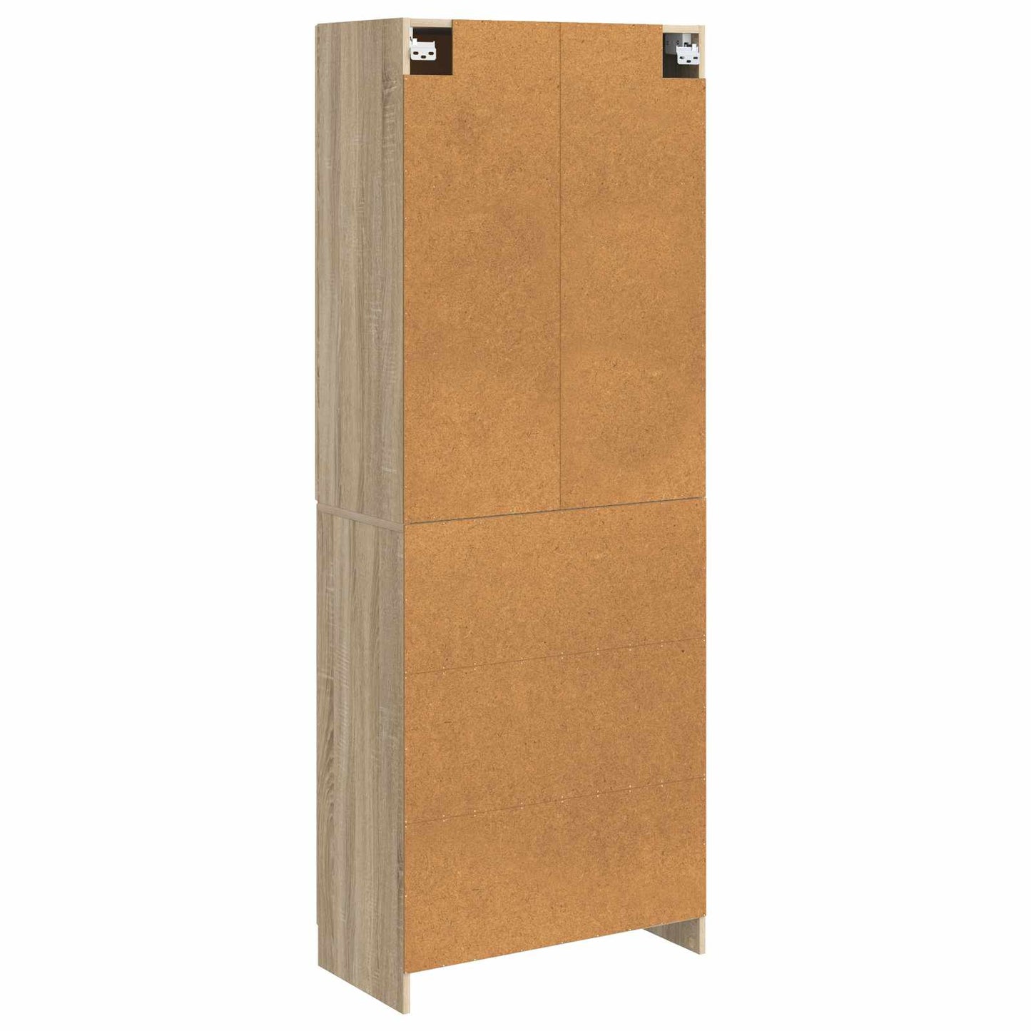 Skapsett 2 pcs Sonoma eik Konstruert tre