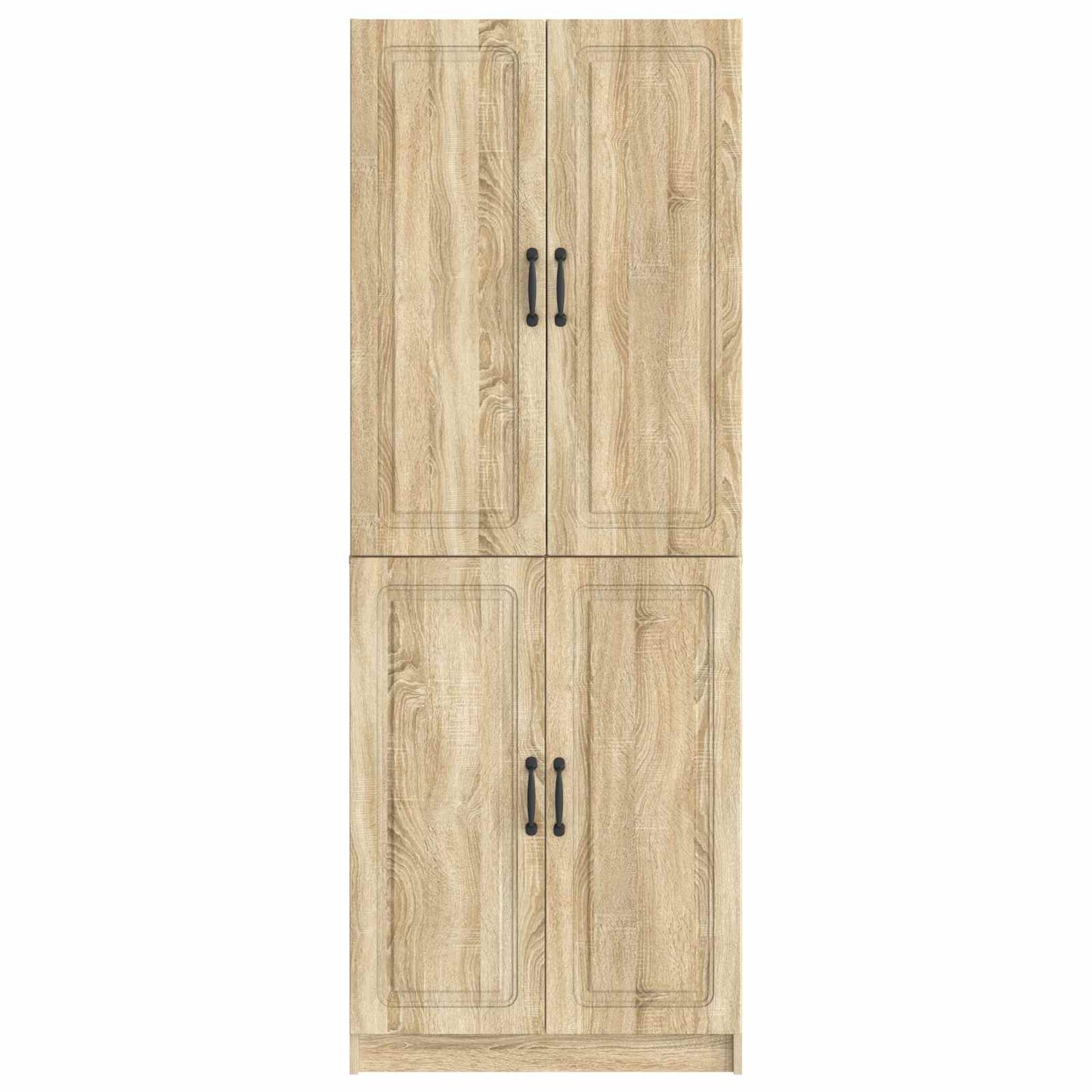 Skapsett 2 pcs Sonoma eik Konstruert tre