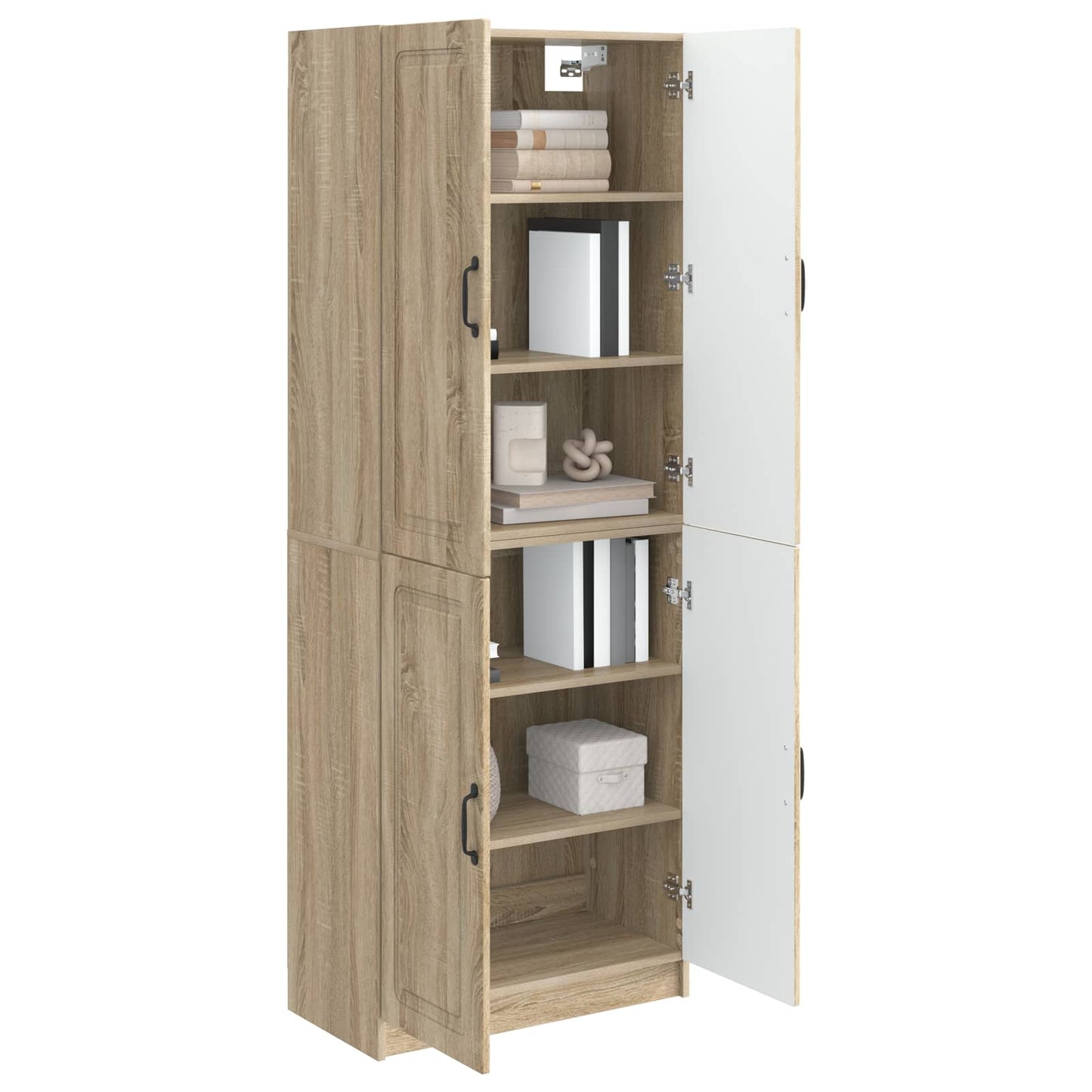 Skapsett 2 pcs Sonoma eik Konstruert tre