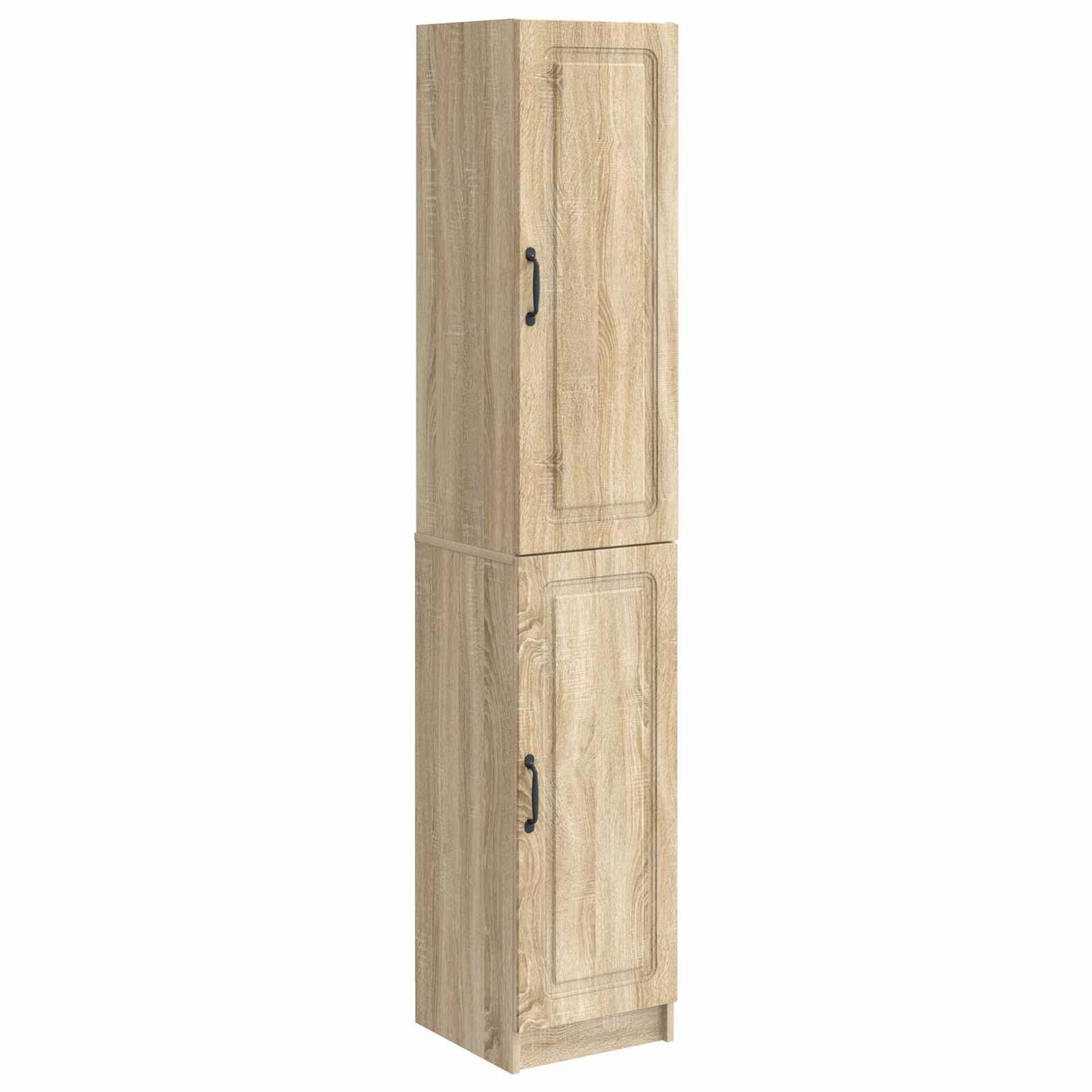 Skapsett 2 pcs Sonoma eik Konstruert tre
