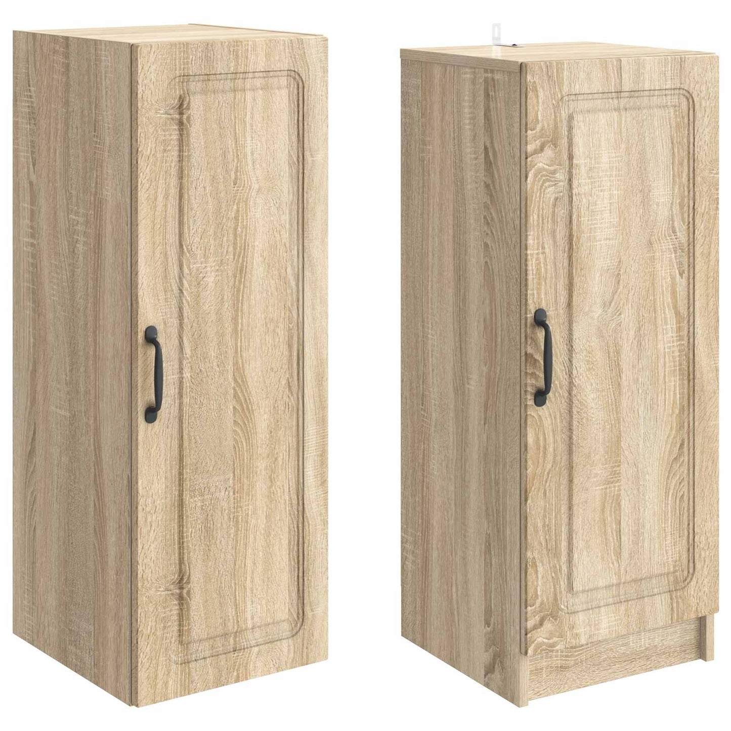 Skapsett 2 pcs Sonoma eik Konstruert tre