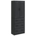 Skapsett 2 pcs Svart 66 x 34,5 x 87 cm Konstruert tre