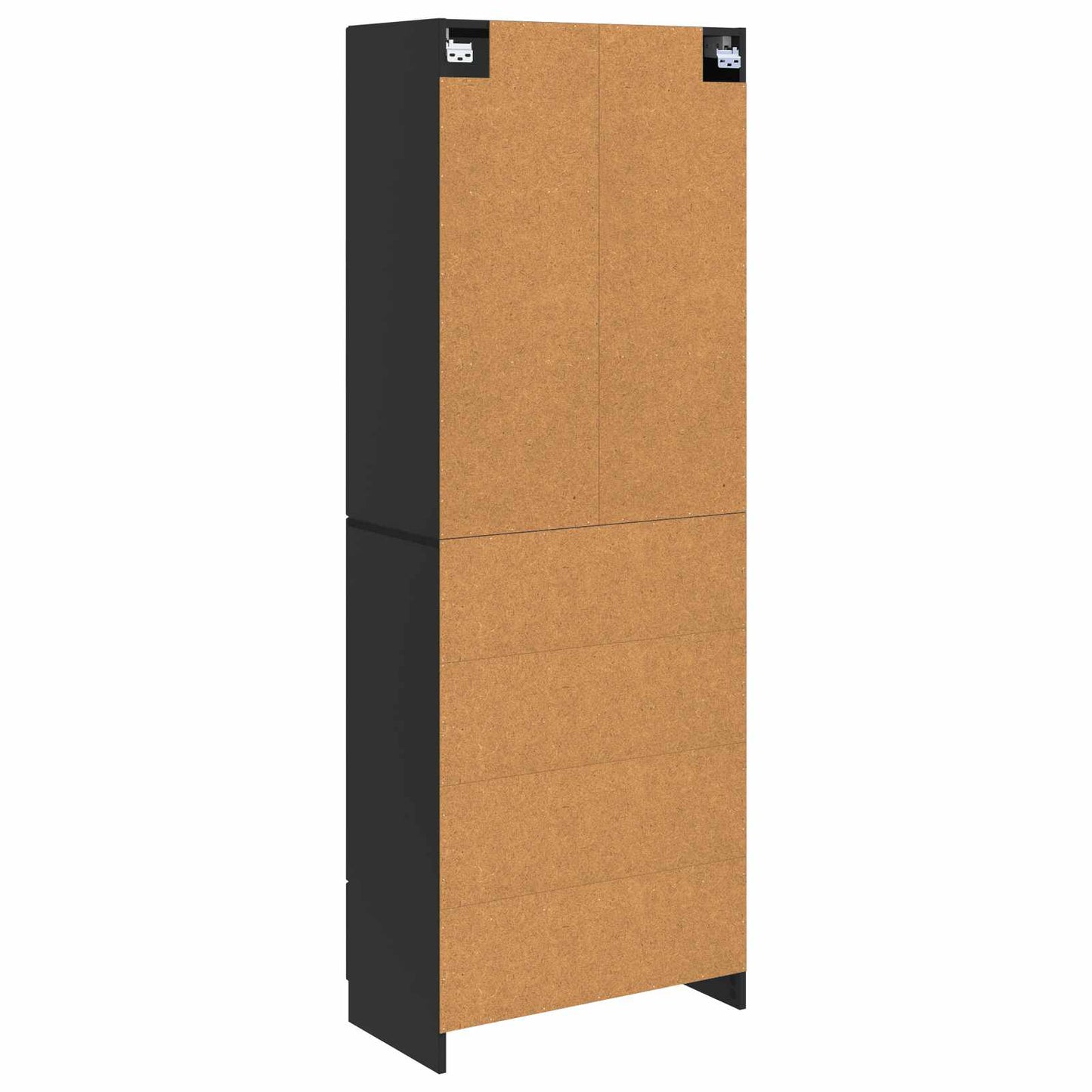 Skapsett 2 pcs Svart 66 x 34,5 x 87 cm Konstruert tre