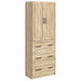 Skapsett 2 pcs Sonoma eik 66 x 34,5 x 87 cm Konstruert tre