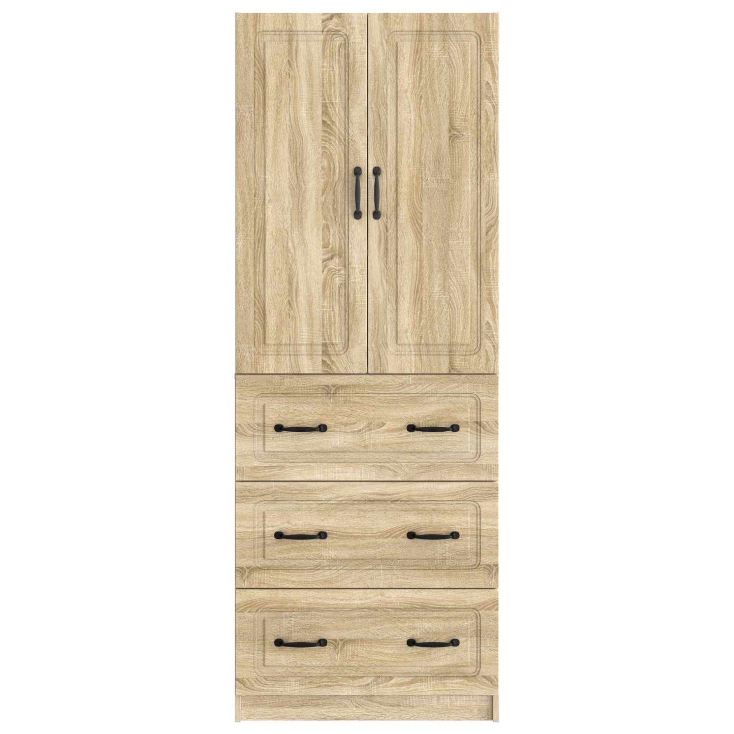Skapsett 2 pcs Sonoma eik 66 x 34,5 x 87 cm Konstruert tre