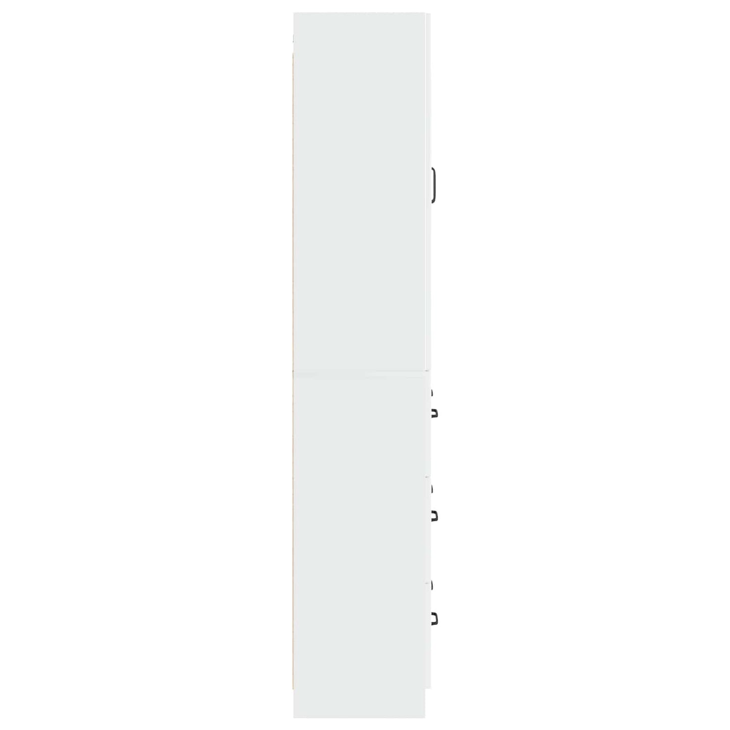 Skapsett 2 pcs Høgglans hvit 66 x 34,5 x 87 cm Konstruert tre