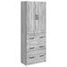 Skapsett 2 pcs Grå Sonoma 66 x 34,5 x 87 cm Konstruert tre