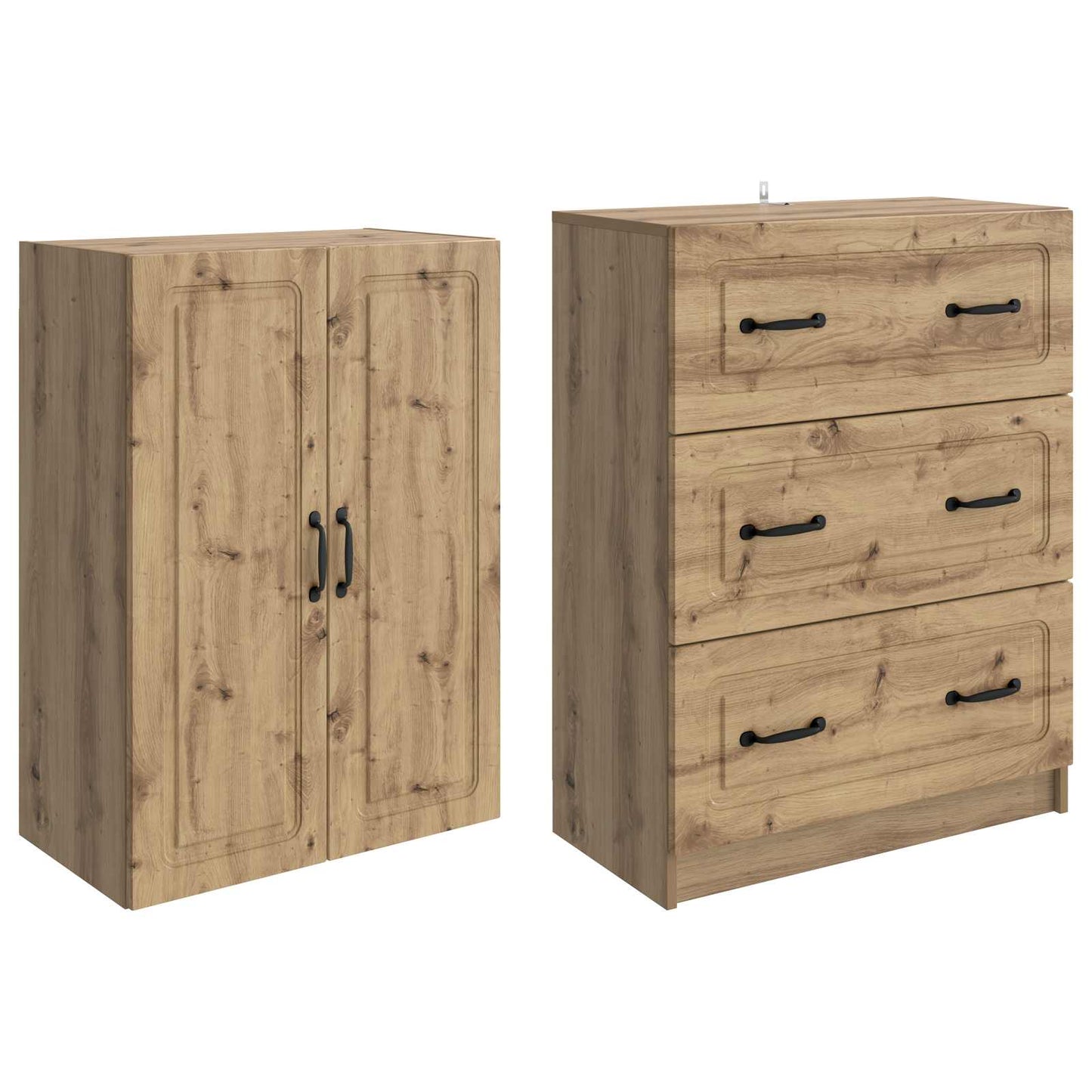 Skapsett 2 pcs Artisan eik 66 x 34,5 x 87 cm Konstruert tre