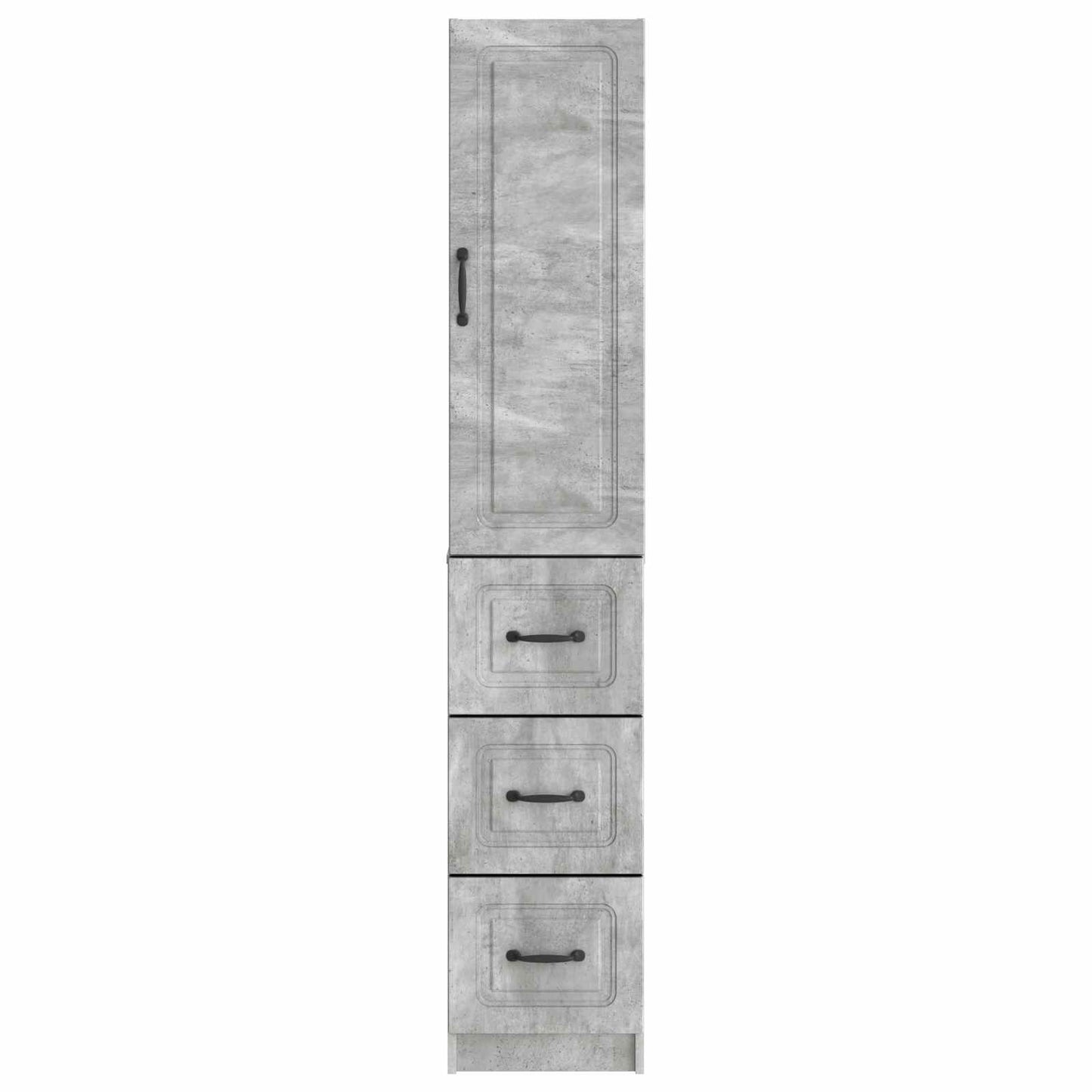 Skapsett 2 pcs Betonggrå 33 x 34,5 x 87 cm Konstruert tre