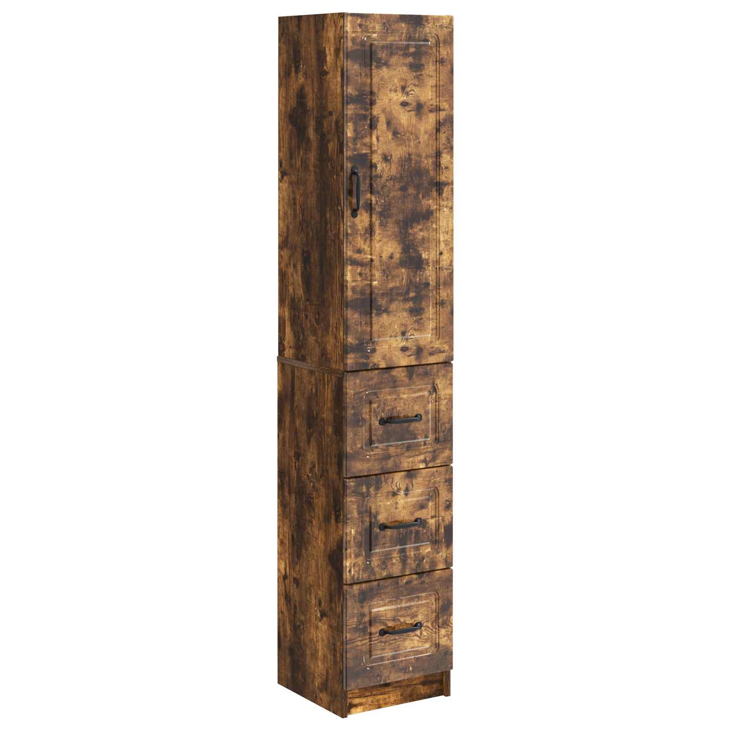 Skapsett 2 pcs Røkt Eik 33 x 34,5 x 87 cm Konstruert tre
