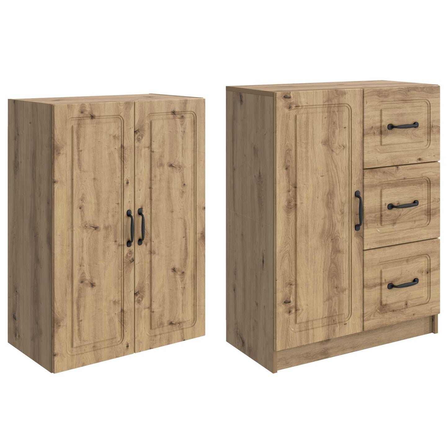 Skapsett 2 pcs Artisan eik Konstruert tre