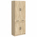 Skapsett 2 pcs Sonoma eik Konstruert tre