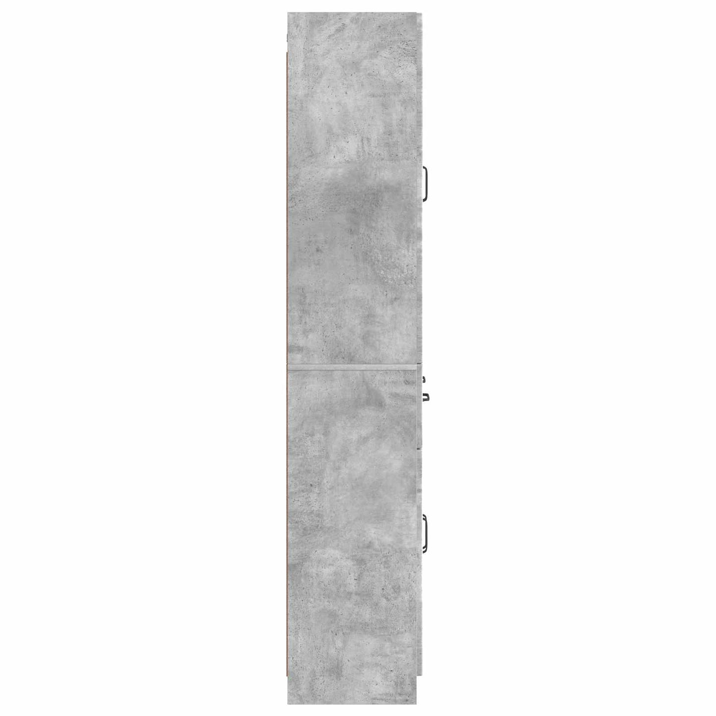 Skapsett 2 pcs Betonggrå Konstruert tre