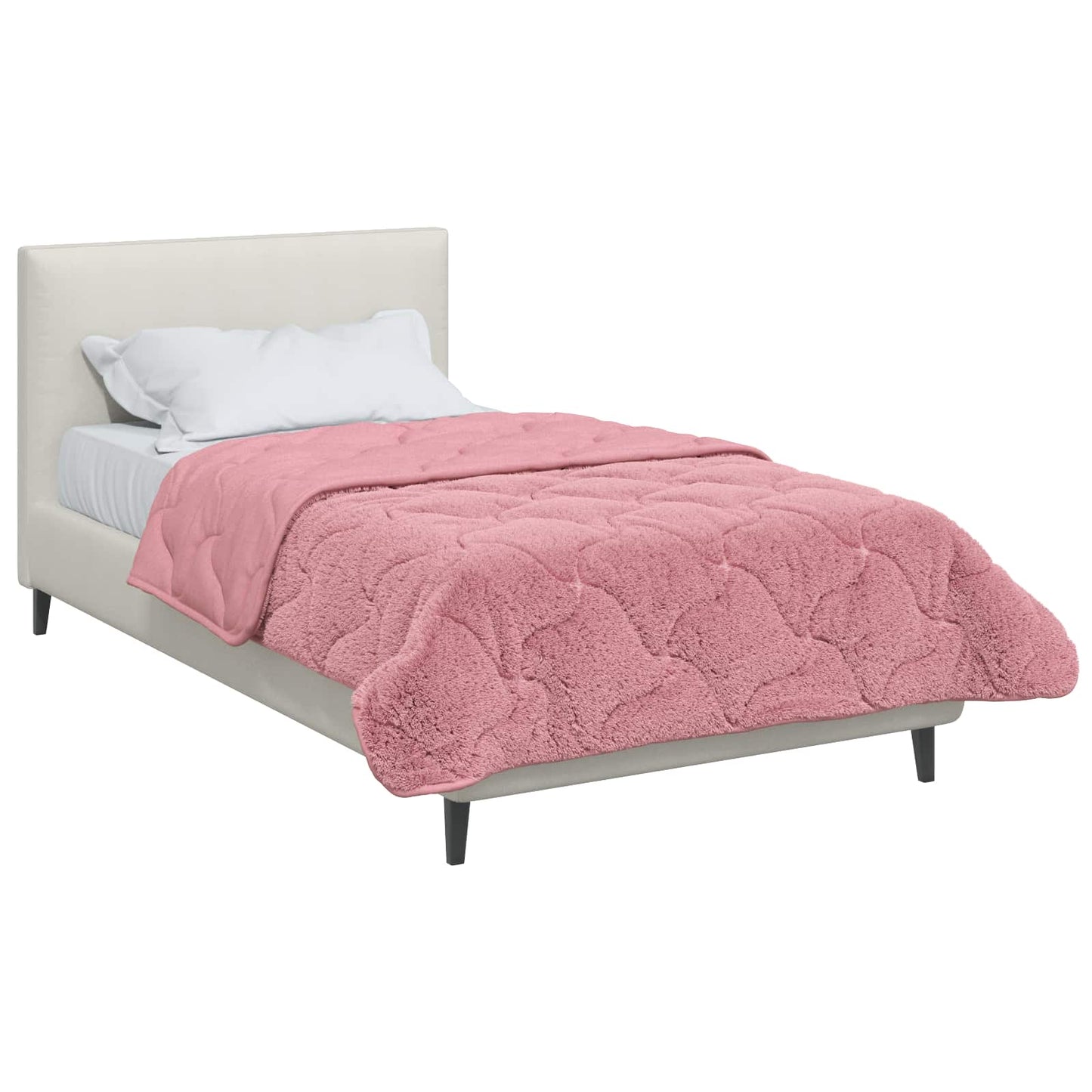 Vinter Dynen Rosa 140 x 220 cm Mikrofiber og Teddy fleece