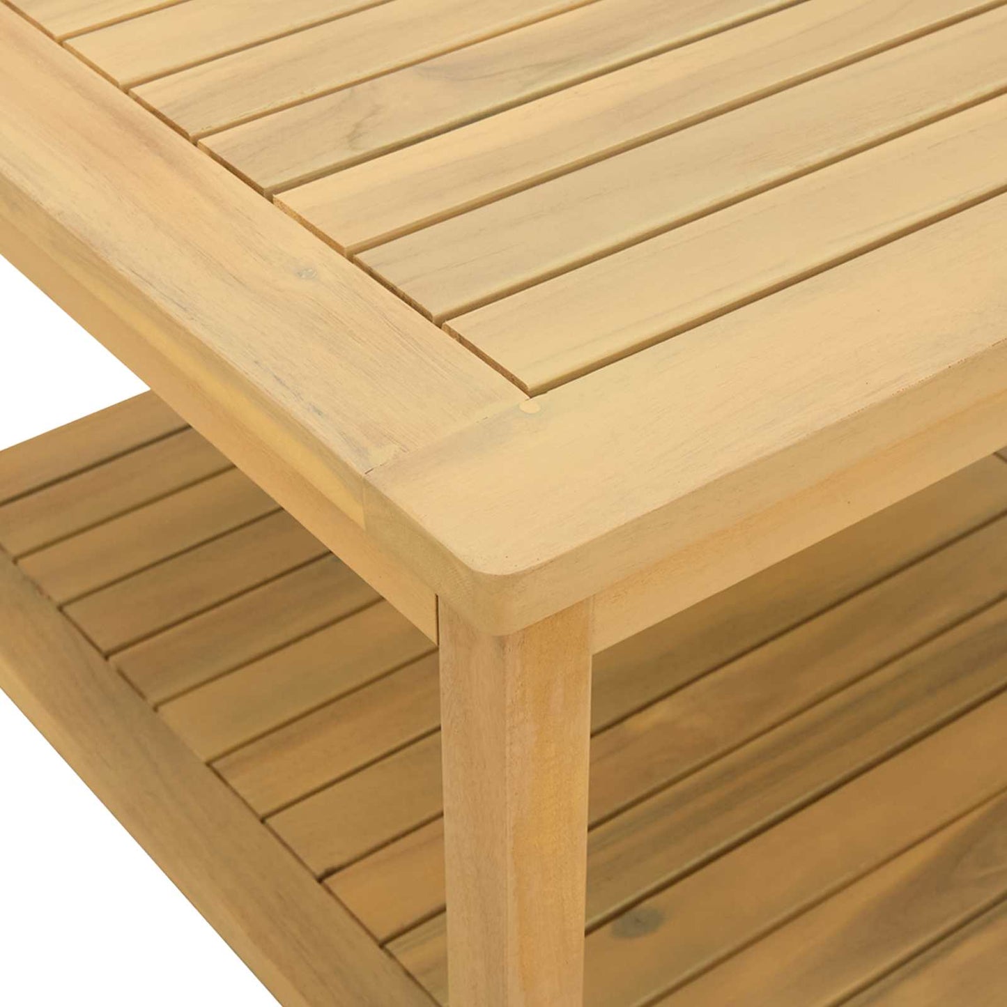 Sidetabell Olje naturlig 45 x 45 x 45 cm Solid akasietre vidaXL