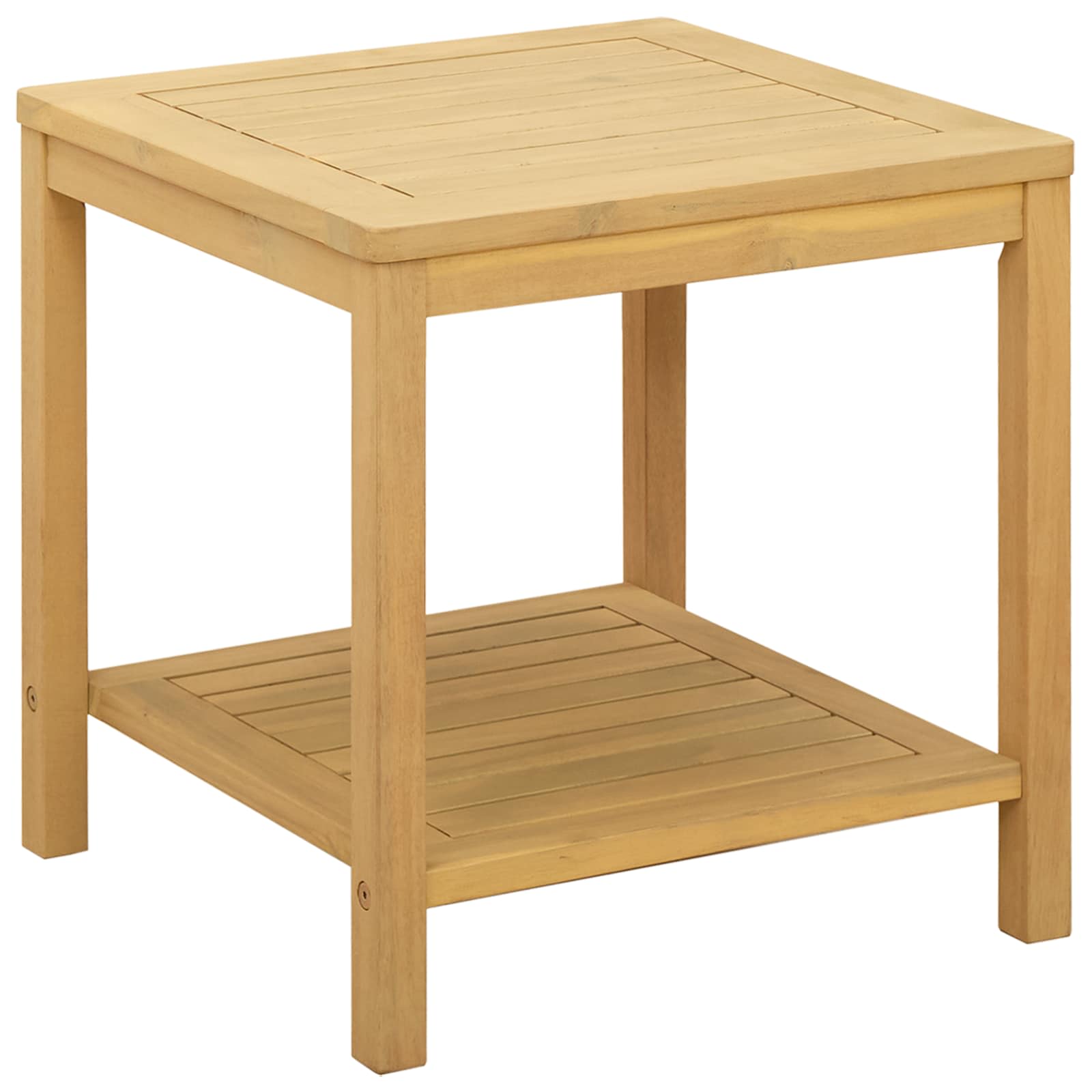 Sidetabell Olje naturlig 45 x 45 x 45 cm Solid akasietre vidaXL