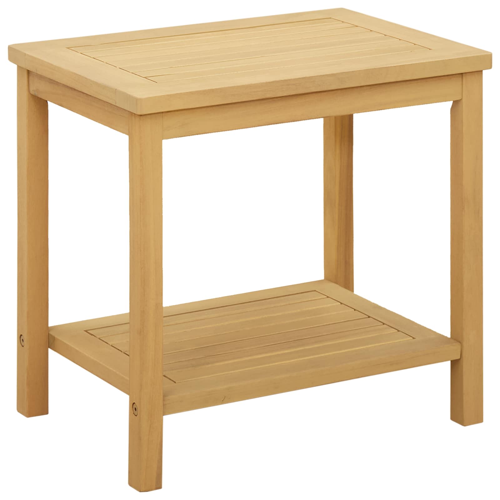 Sidetabell Olje naturlig 50 x 35 x 45 cm Solid akasietre vidaXL