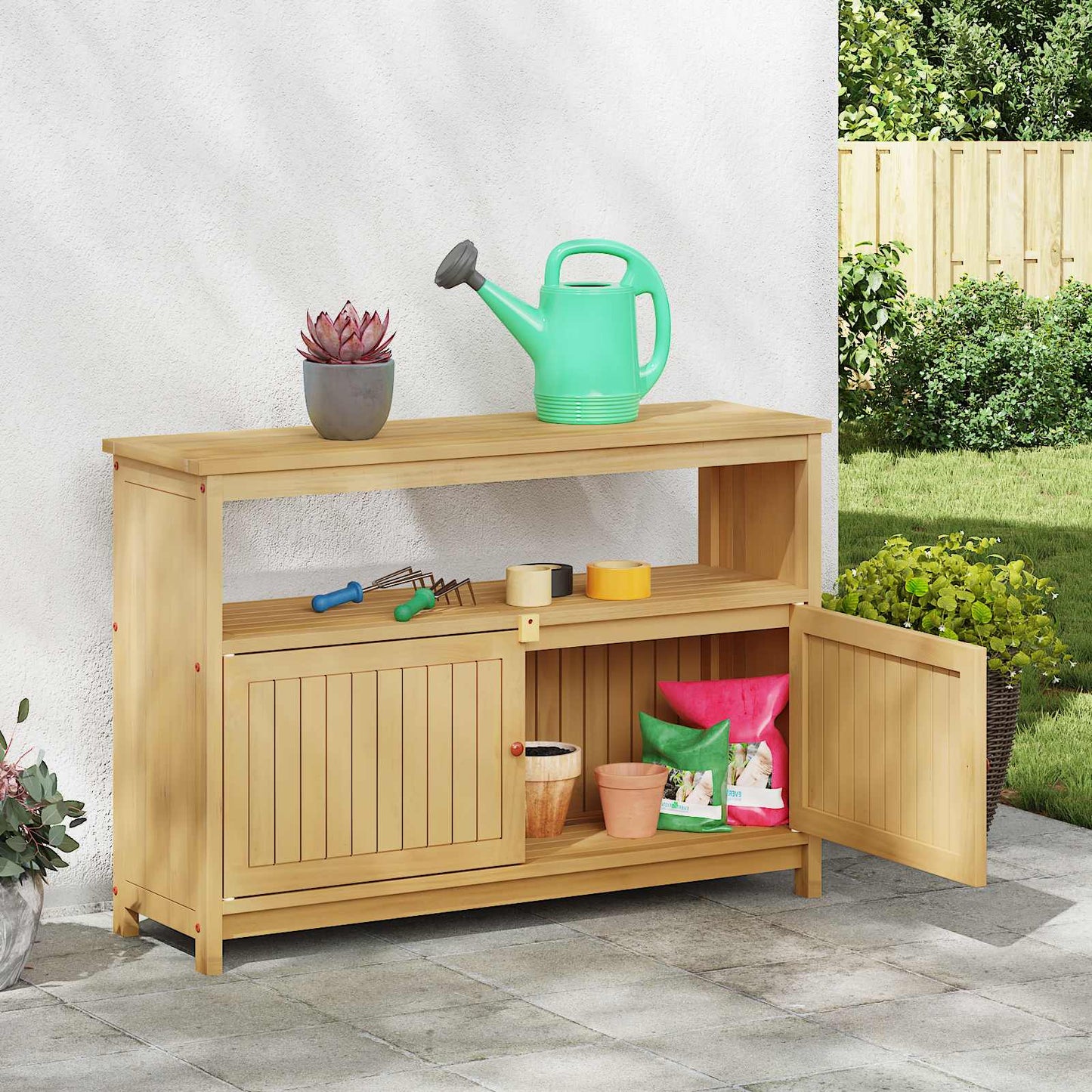 Hagekonsollbord Lett akasie 110 x 35 x 75 cm Solid akasietre vidaXL