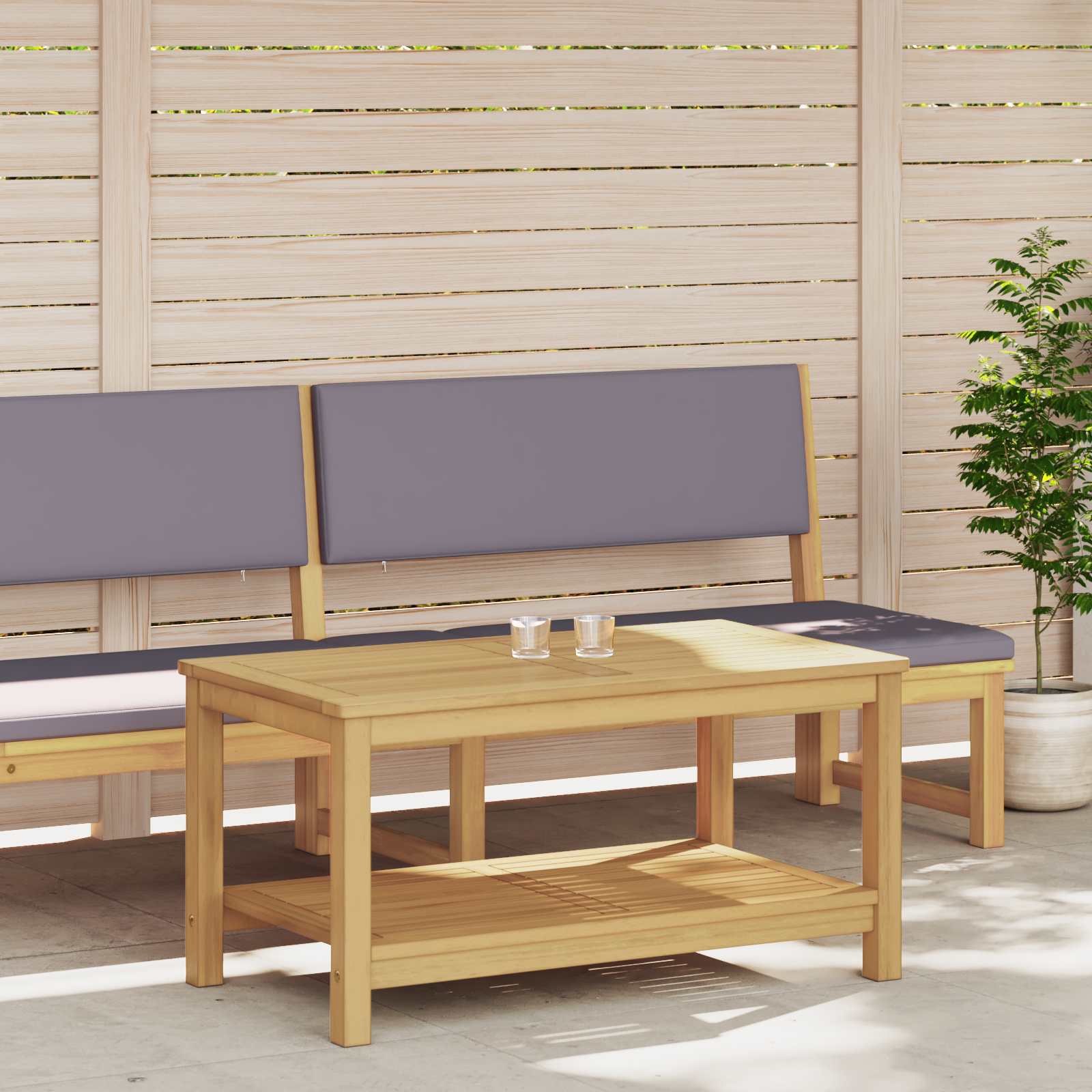 Sidetabell Olje naturlig 90 x 50 x 45 cm Solid akasietre vidaXL