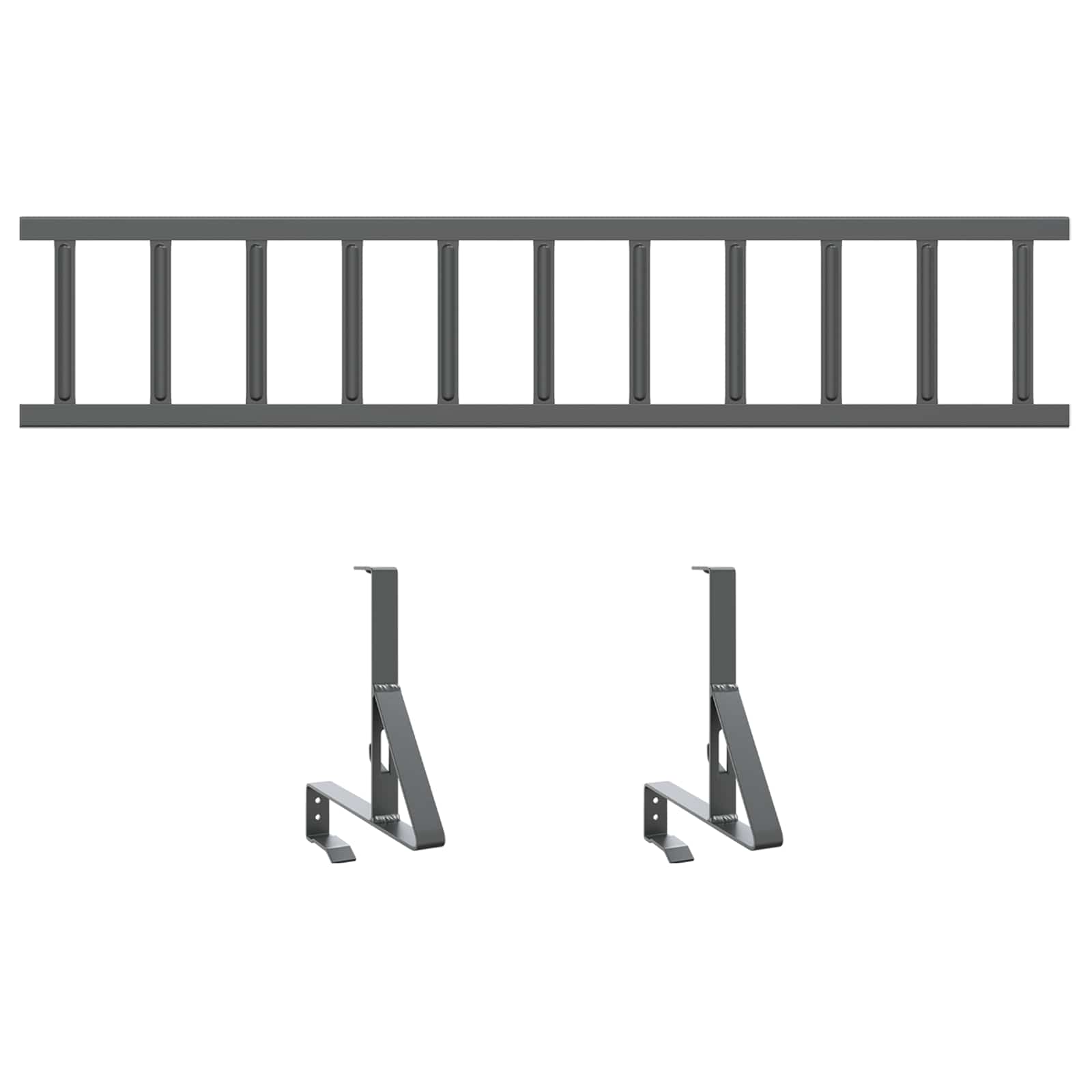 Tak snøfanger Antrasitt 100 x 29,5 x 34,5 cm Stål vidaXL