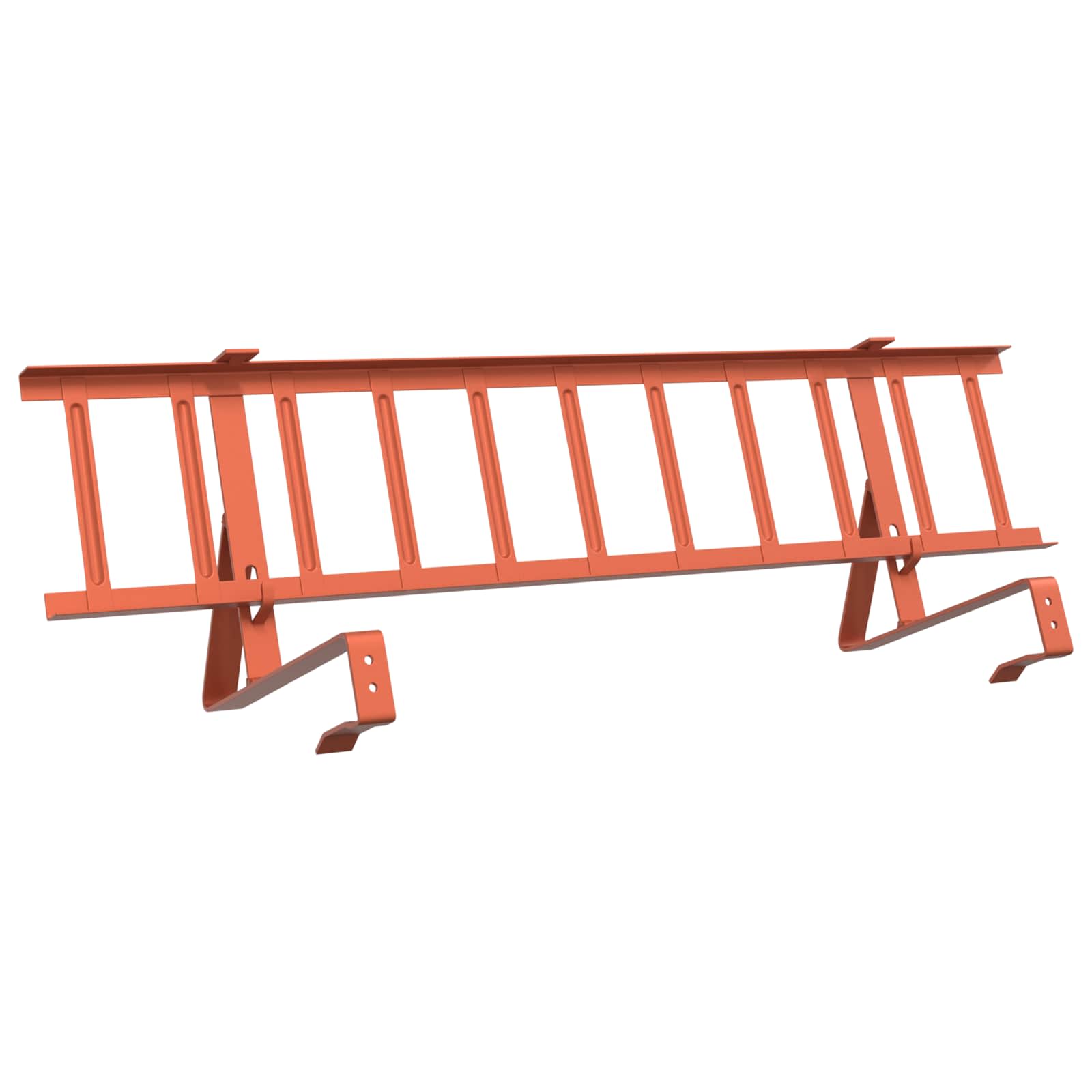 Tak snøfanger Rød 300 x 29,5 x 34,5 cm Stål vidaXL