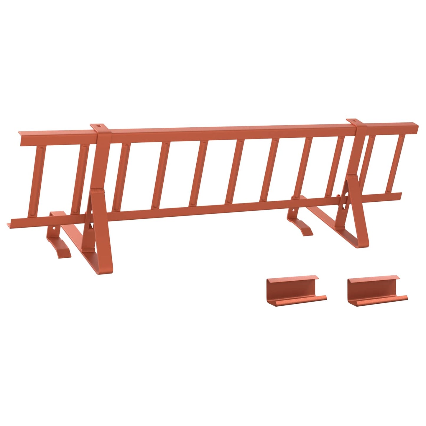 Tak snøfanger Rød 800 x 29,5 x 34,5 cm Stål vidaXL