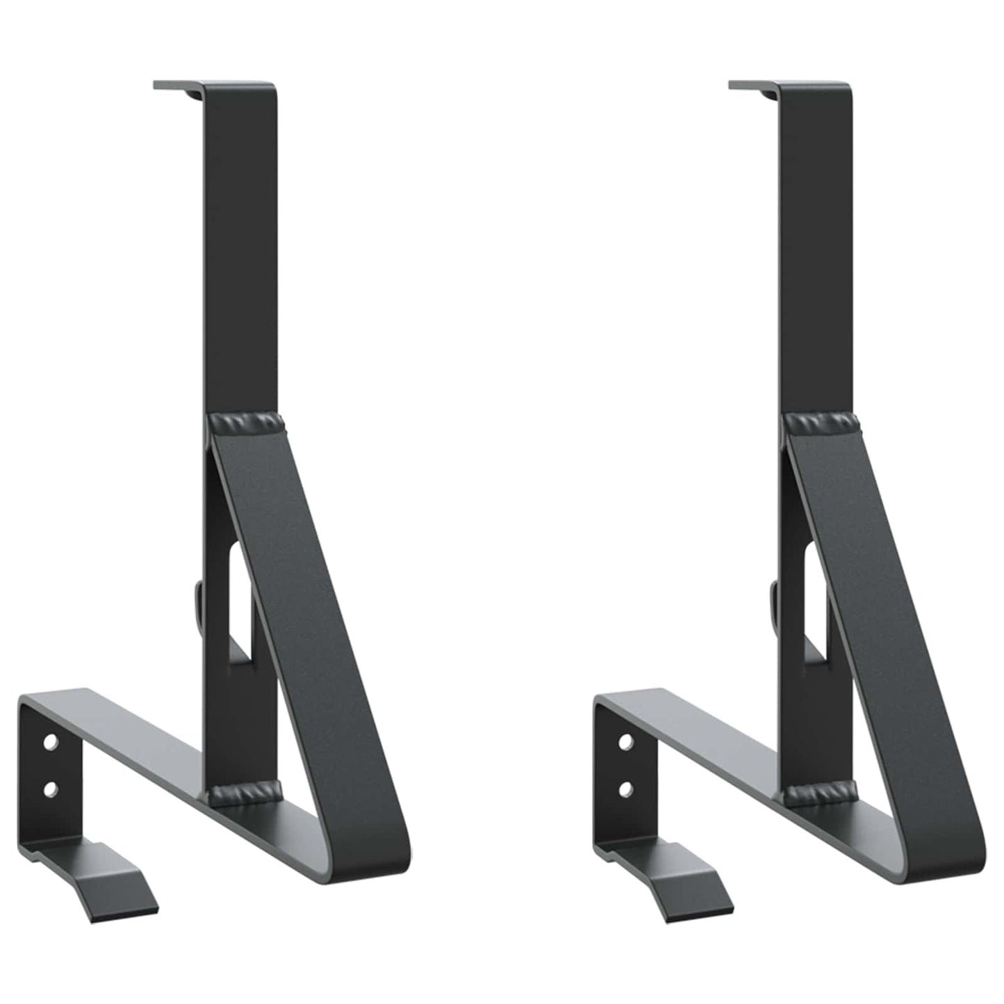 Snøbeskyttelsesstøtte 2 pcs Svart 29,5 x 3 x 34,5 cm Stål