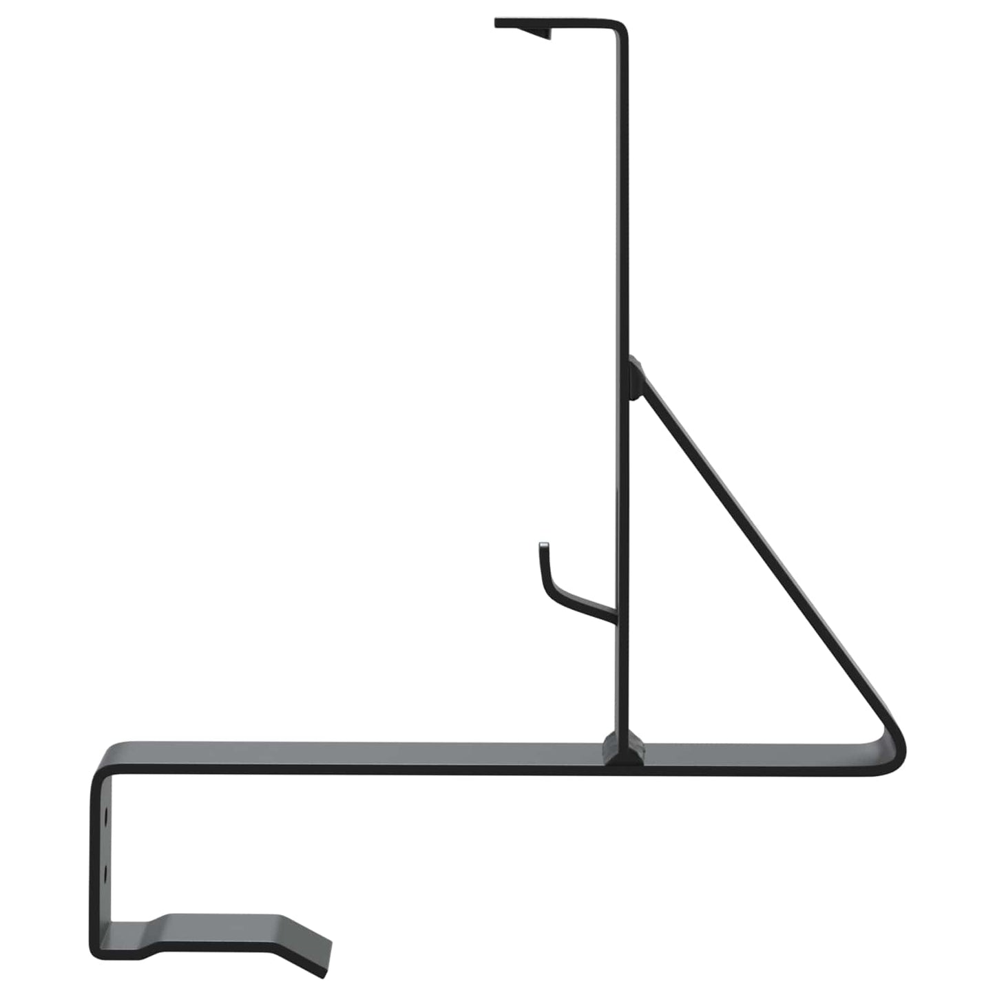 Snøbeskyttelsesstøtte 6 pcs Svart 29,5 x 3 x 34,5 cm Stål