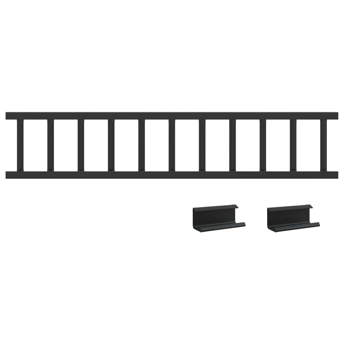 Tak snøfanger Svart 100 x 2,5 x 20 cm Stål