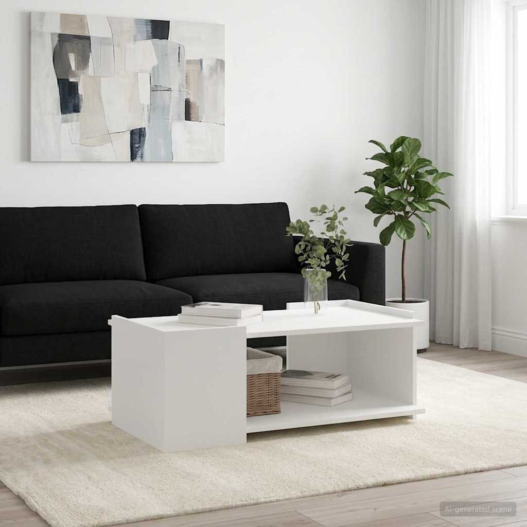 Kaffebord Hvit 90 x 50 x 33 cm Konstruert tre