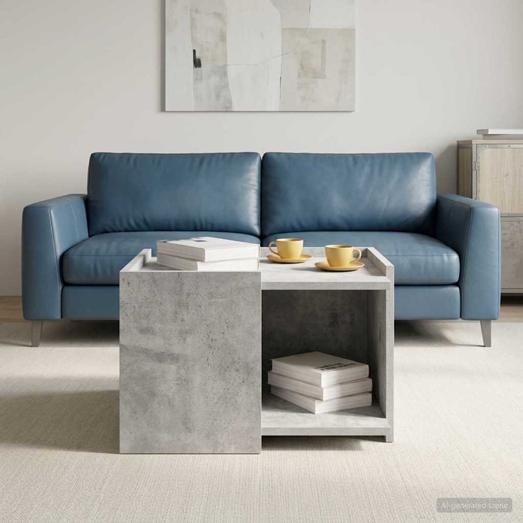 Kaffebord Betonggrå 50,5 x 50 x 33 cm Konstruert tre
