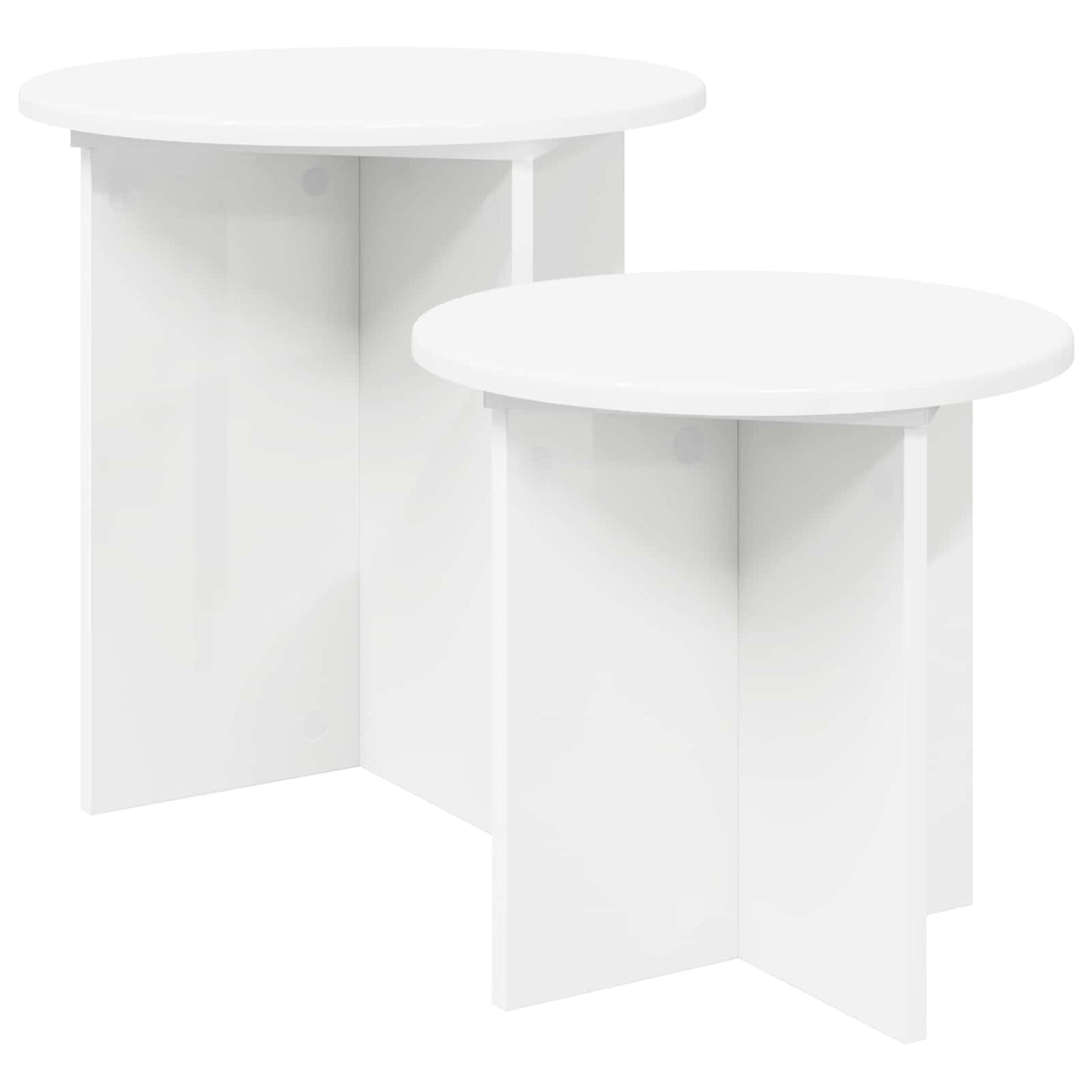Sidebordssett med lagring 2 pcs Konstruert tre