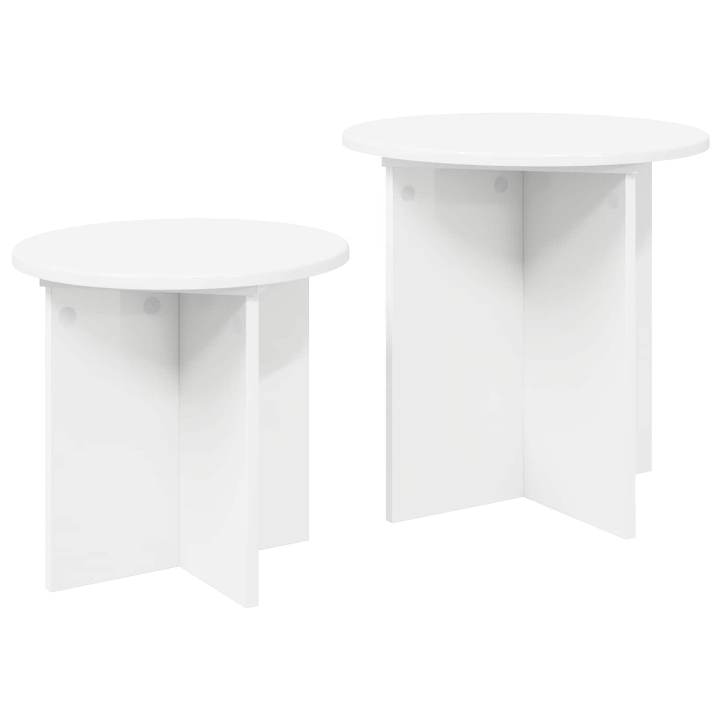 Sidebordssett med lagring 2 pcs Konstruert tre