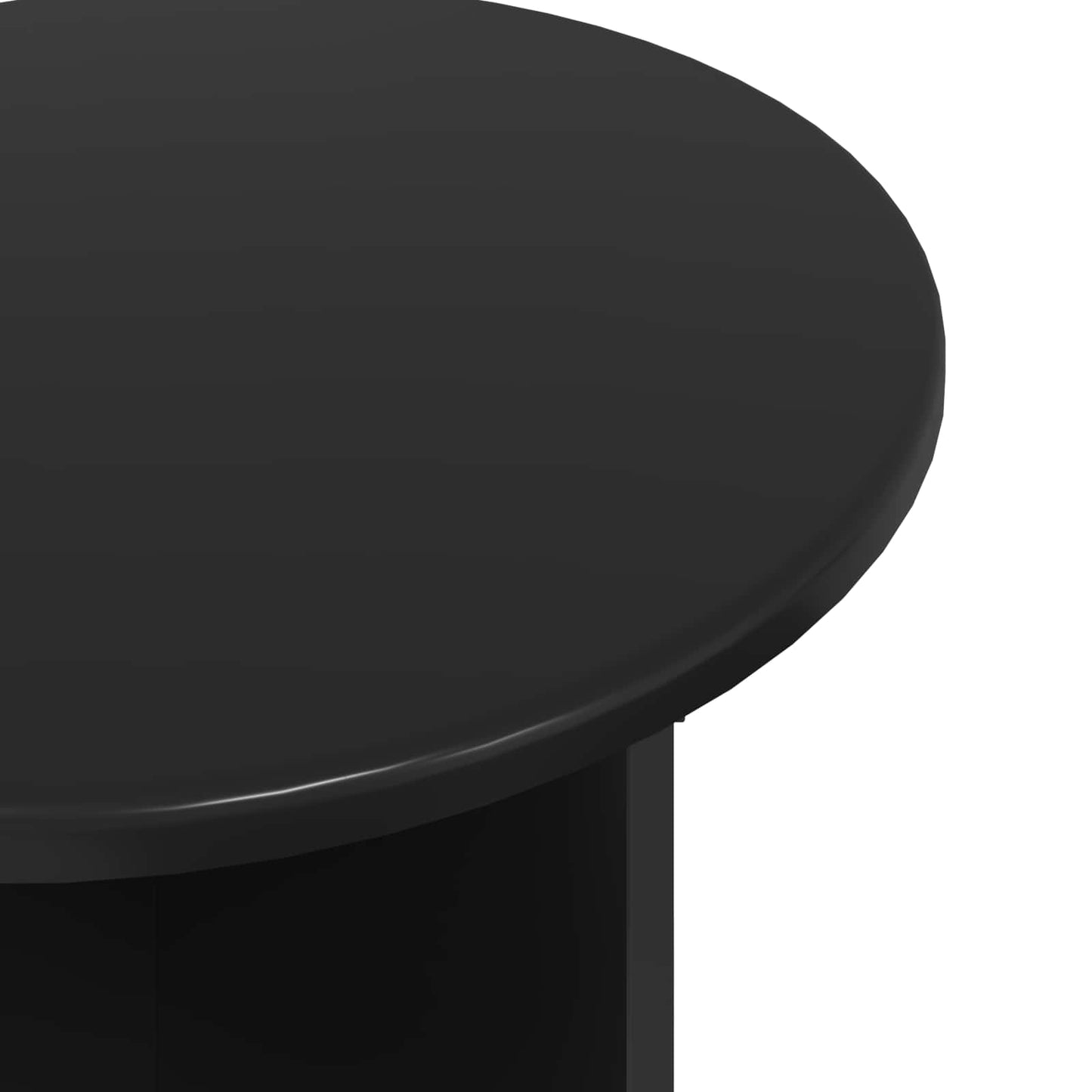 Sidebordssett med lagring 2 pcs Svart eik Konstruert tre