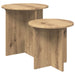 Sidebordssett 2 stk. Artisan eik Ø 45 x 45 cm Konstruert tre