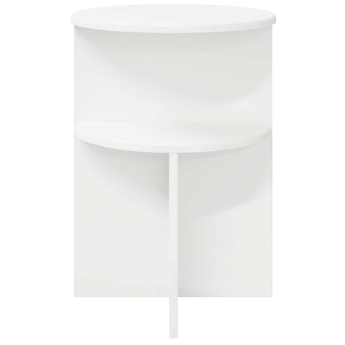 Sidetabell med lagring Hvit Ø 39,5 x 55 cm Konstruert tre