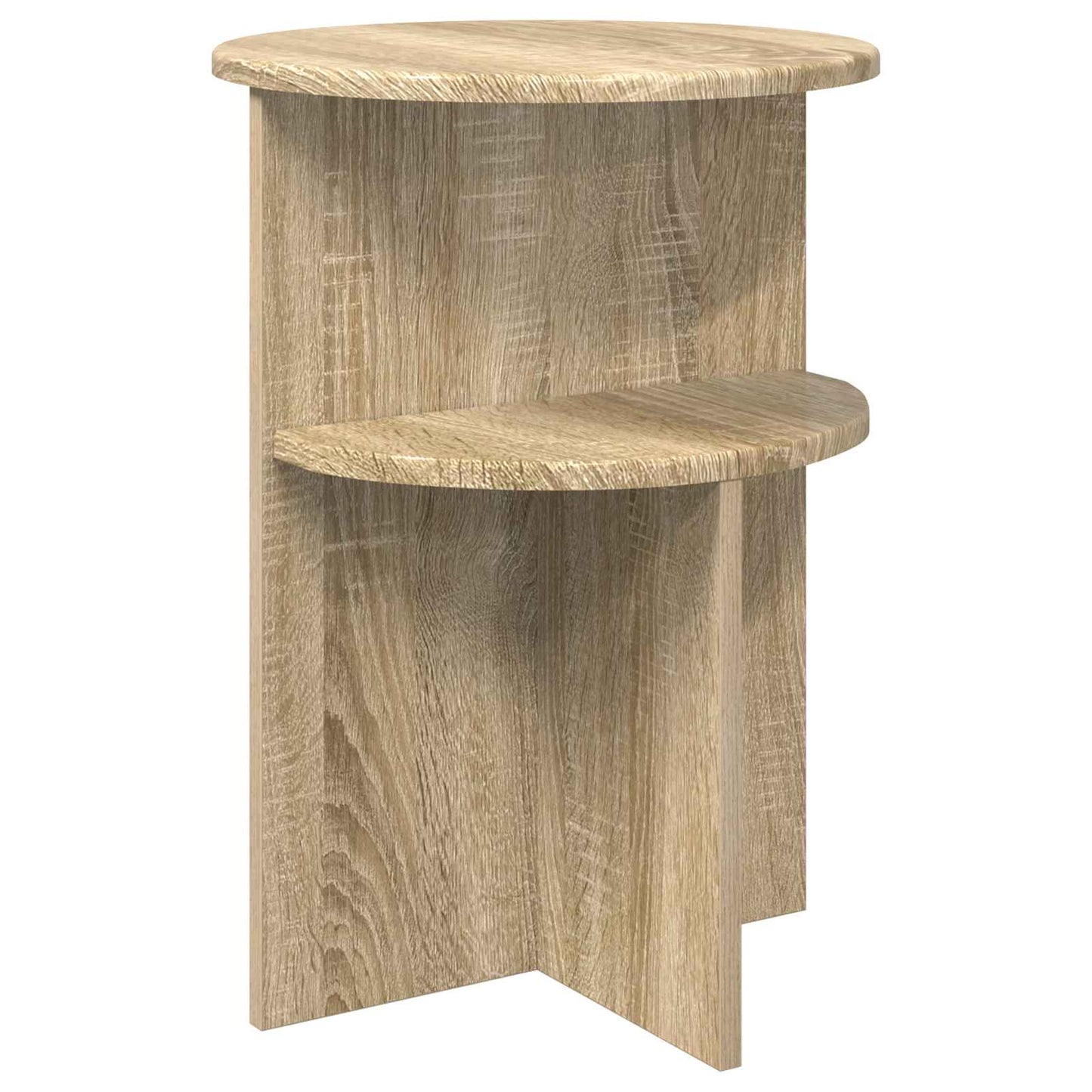 Sidetabell med lagring Sonoma eik Ø 39,5 x 55 cm Konstruert tre