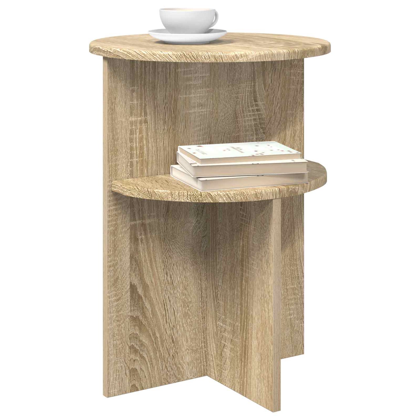 Sidetabell med lagring Sonoma eik Ø 39,5 x 55 cm Konstruert tre