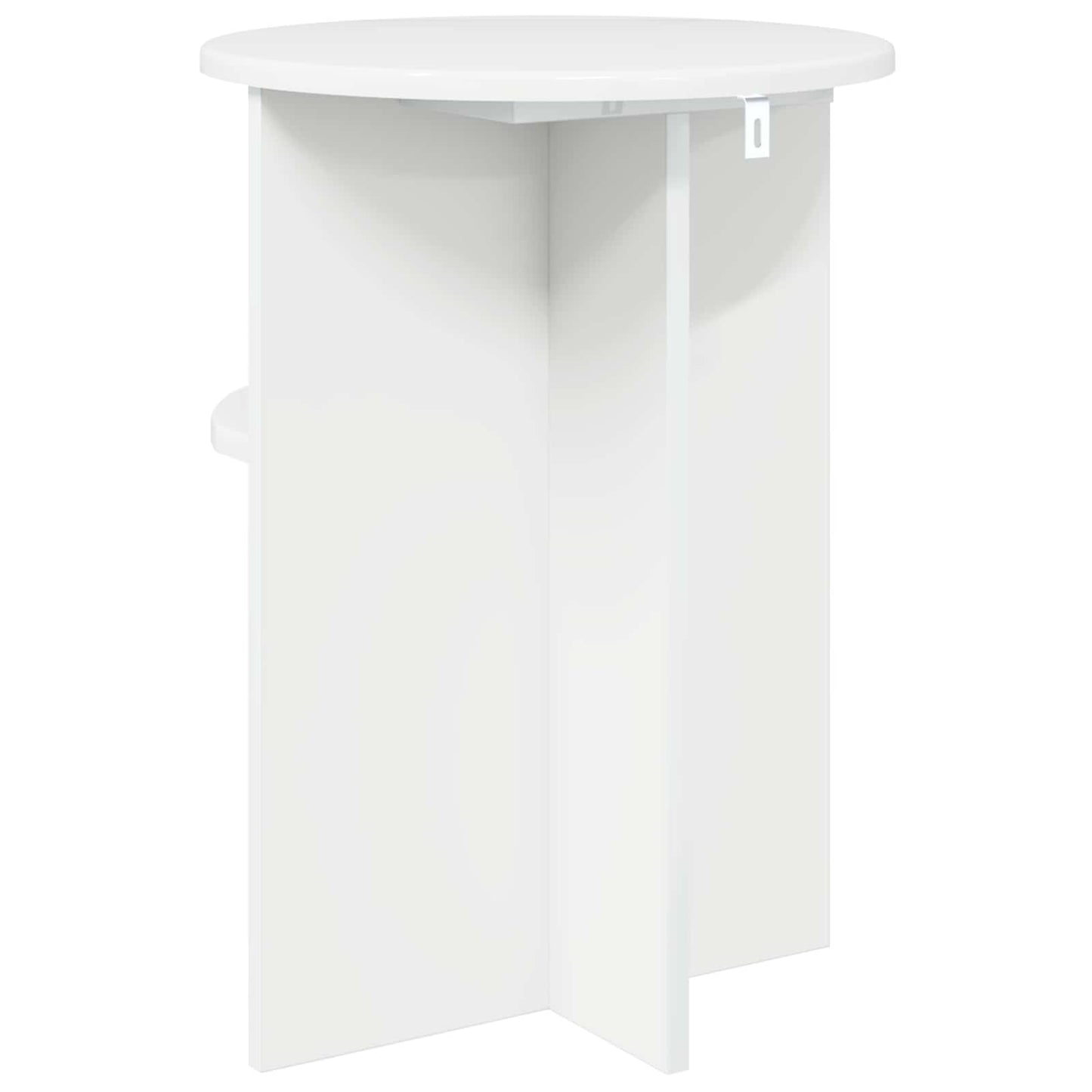 Sidetabell Høgglans hvit Ø 39,5 x 55 cm Konstruert tre