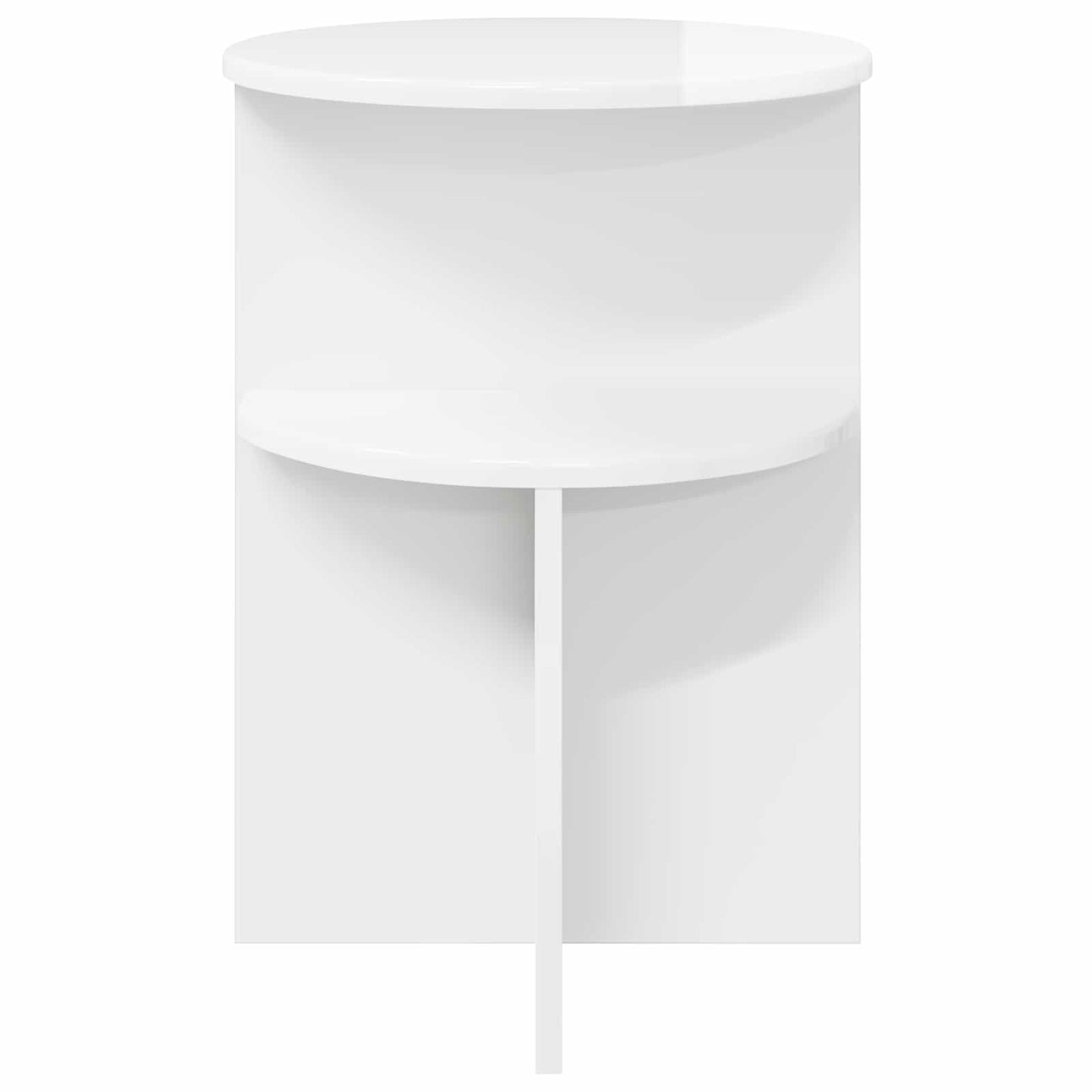 Sidetabell Høgglans hvit Ø 39,5 x 55 cm Konstruert tre