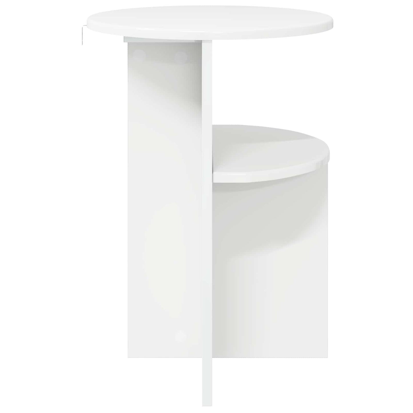 Sidetabell Høgglans hvit Ø 39,5 x 55 cm Konstruert tre