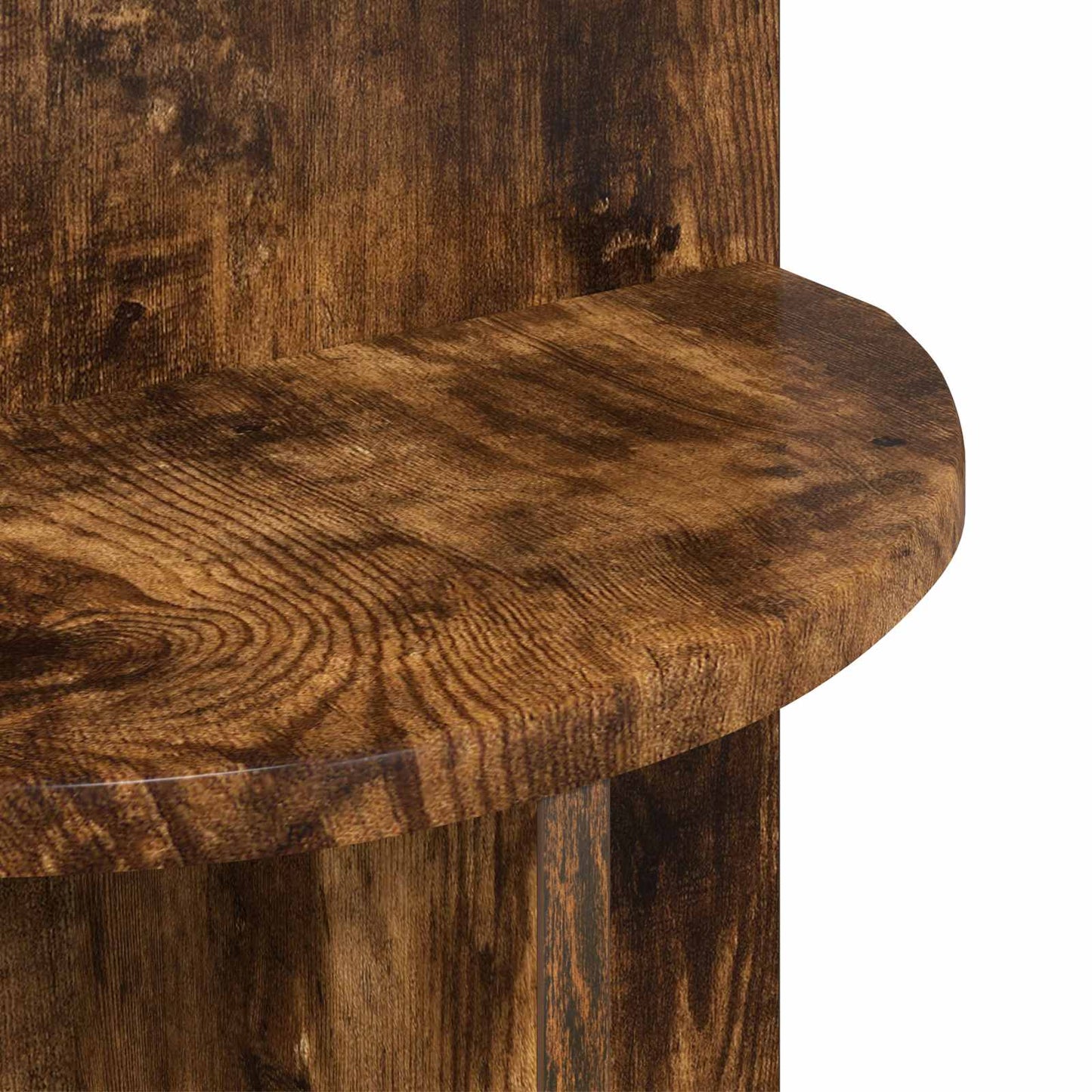 Sidetabell med lagring Røkt Eik Ø 39,5 x 55 cm Konstruert tre