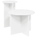 Sidebordssett med lagring 2 pcs Hvit Konstruert tre