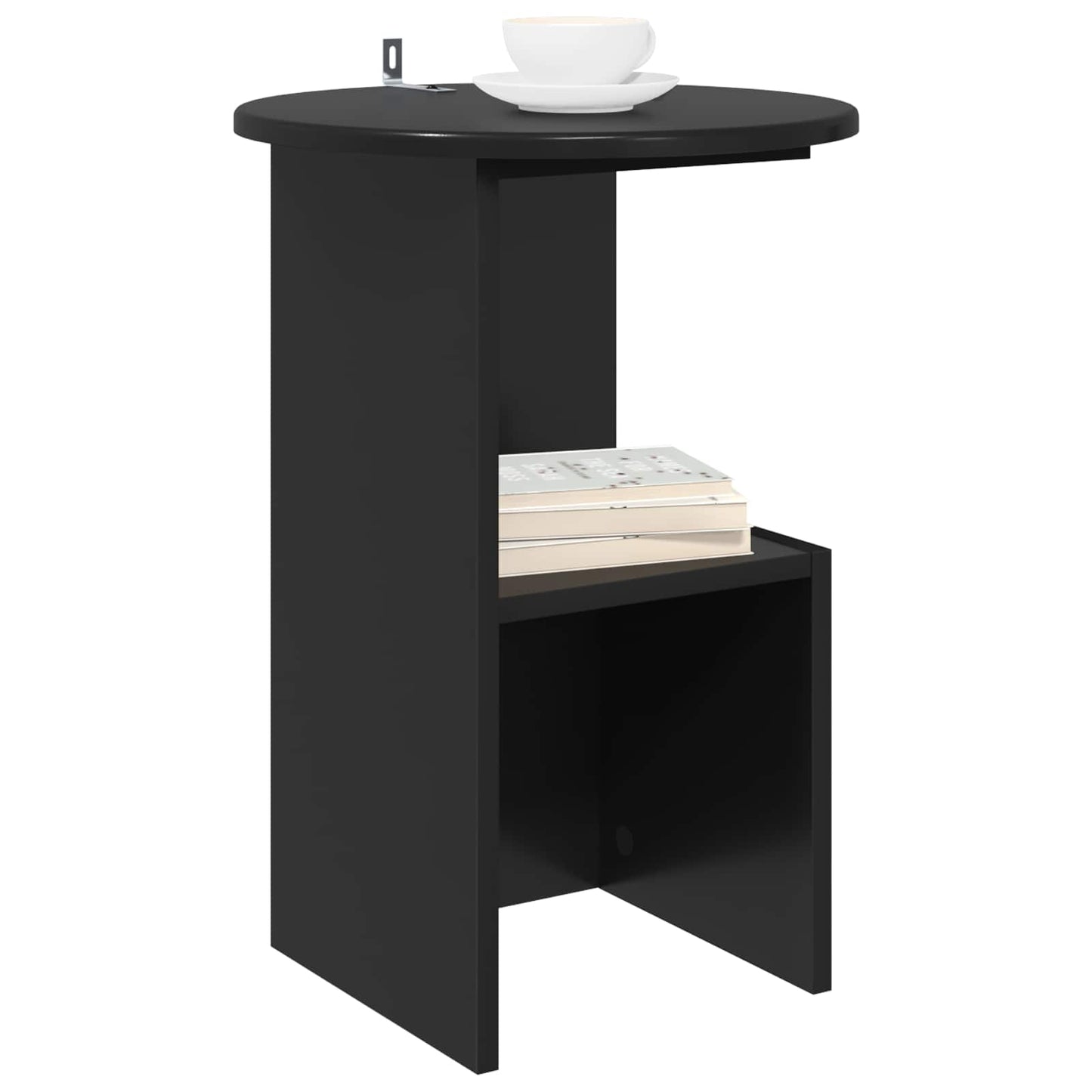 Sidetabell Svart eik Ø 39,5 x 55 cm Konstruert tre