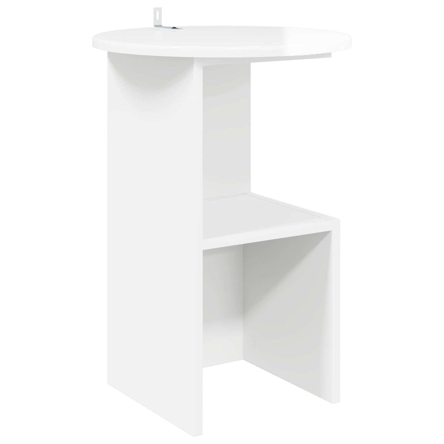 Sidetabell Høgglans hvit Ø 39,5 x 55 cm Konstruert tre