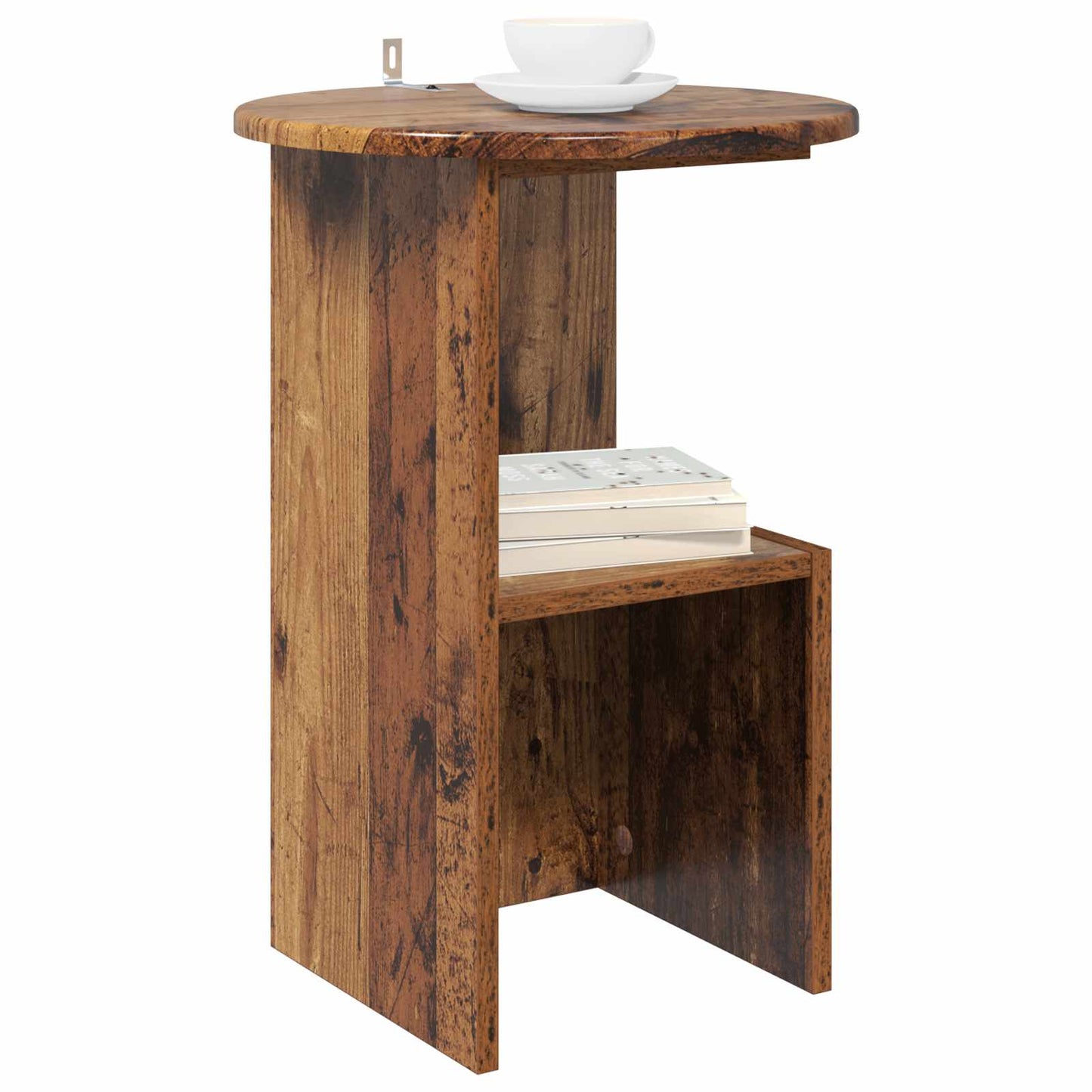 Sidetabell Gammelt tre Ø 39,5 x 55 cm Konstruert tre