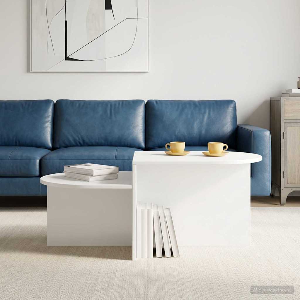 Kaffebord Hvit 100 x 50 x 40 cm Konstruert tre