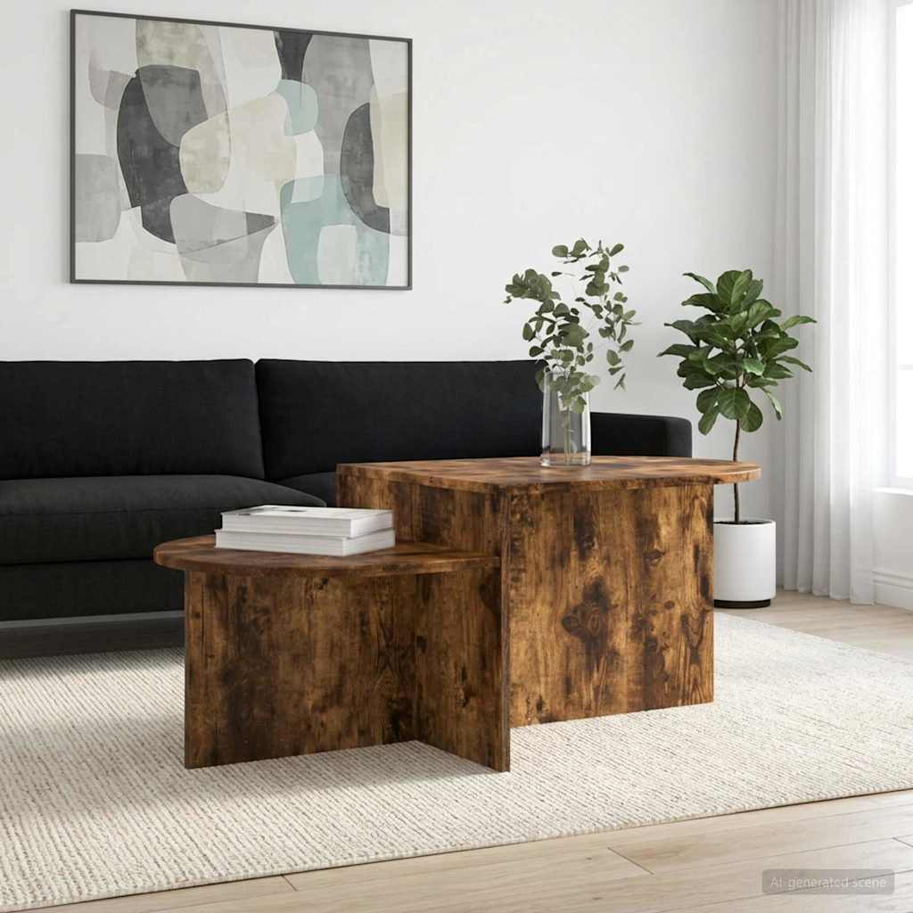 Kaffebord Røkt Eik 100 x 50 x 40 cm Konstruert tre