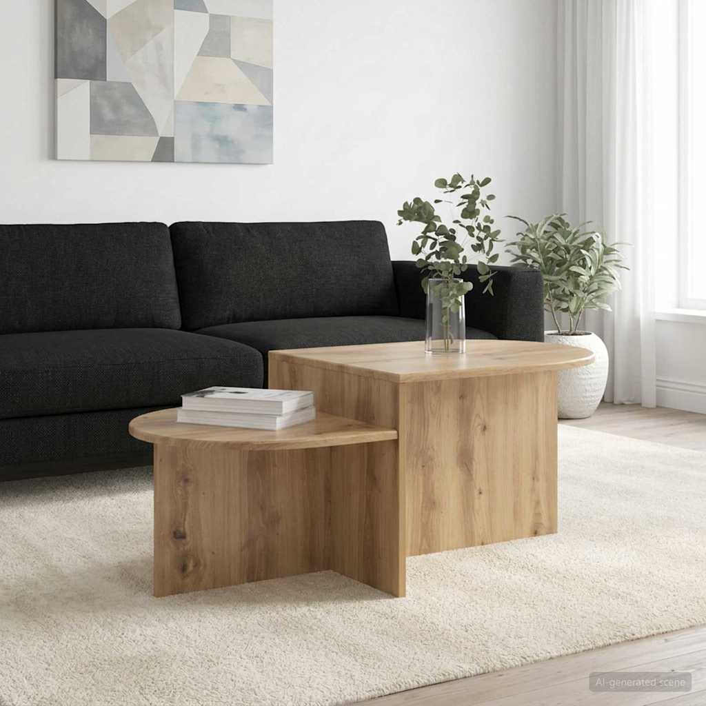 Kaffebord Artisan eik 100 x 50 x 40 cm Konstruert tre